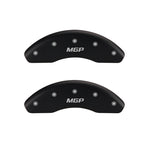 MGP 4 Caliper Covers Engraved Front & Rear MGP Black finish silver ch