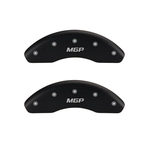 MGP 4 Caliper Covers Engraved Front & Rear Chevy racing Red finish silver ch