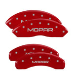 MGP 4 Caliper Covers Engraved Front & Rear Block/Charger Red finish silver ch