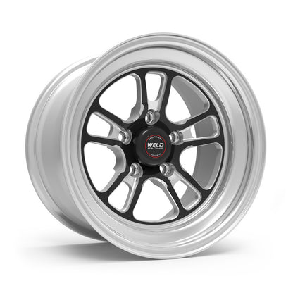 Weld S70 RT-S 15x8in / 5x120.65 BP / 5.5in. BS - Black Center - Polished Shell Wheel