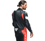 Dainese Tosa 1PC Leather Suit Perforated Black/Fluorescent Red/White Size - 48