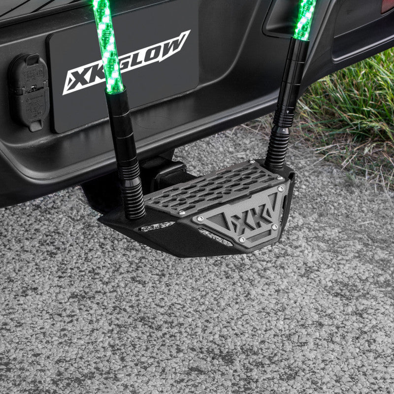 XK Glow Hitch Receiver Step And Whip Plate