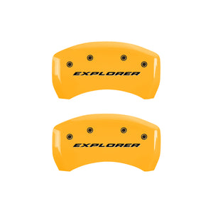 MGP 4 Caliper Covers Engraved Front & Rear Explorer Yellow finish black ch