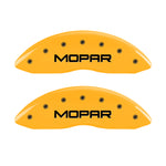 MGP 4 Caliper Covers Engraved Front & Rear Mopar Yellow Finish Black Char 2001 Dodge Viper