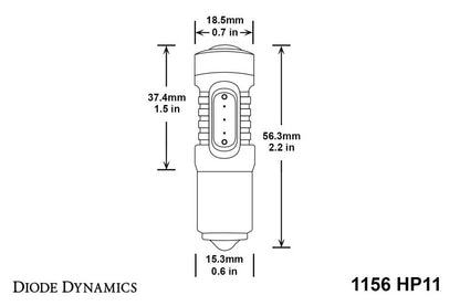 Diode Dynamics 1156 LED Bulb HP11 LED - Red (Pair)