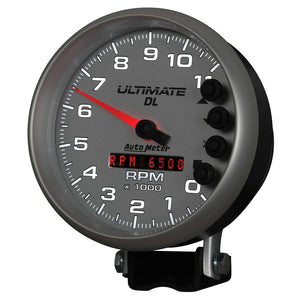 Autometer 5 inch Ultimate DL Playback Tachometer 11000 RPM - Silver