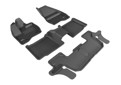 3D MAXpider 11-14 Ford Explorer w/ 2nd Row Center Console Kagu Black Full Set