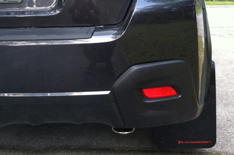 Rally Armor 13-17 Subaru Crosstrek XV Black UR Mud Flap w/Grey Logo