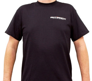 RockJock T-Shirt w/ Antirock Logos Front and Back Black Small