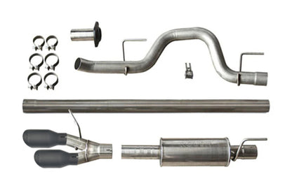 Roush 10-14 Ford F-150 / Raptor 6.2L Side Exit Black Tip Cat Back Exhaust