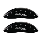 MGP 4 Caliper Covers Engraved Front & Rear SSR Black finish silver ch