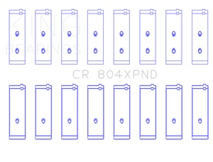 King Engine Bearings Ford 260Ci 289Ci 302 5.0L Windsor (Size STDX) Connecting Rod Bearing Set