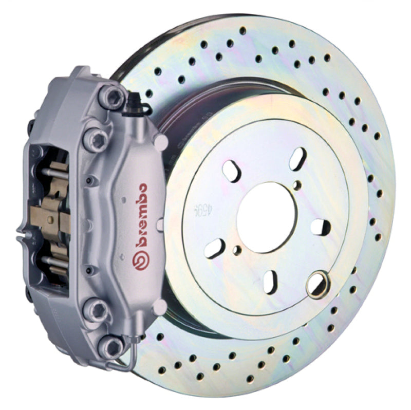 Brembo 66-89 911S/SC/Carrera Rear GT BBK 4 Piston Cast 2pc 309x28 1pc Rotor Drilled-Silver