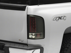 Raxiom 07-13 Chevrolet Silverado 1500 LED Tail Lights- Blk Housing (Clear Lens)