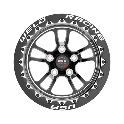 Weld S70 RT-S 15x11in / 5x115 BP / 6.5in. BS - Black Center - Polished Shell Wheel