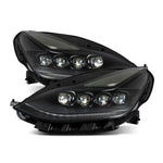 AlphaRex 17-22 Tesla Model 3/20-23 Model Y NOVA LED Proj Headlights Alpha-Blk w/Actv Lgt & Seq.Sig