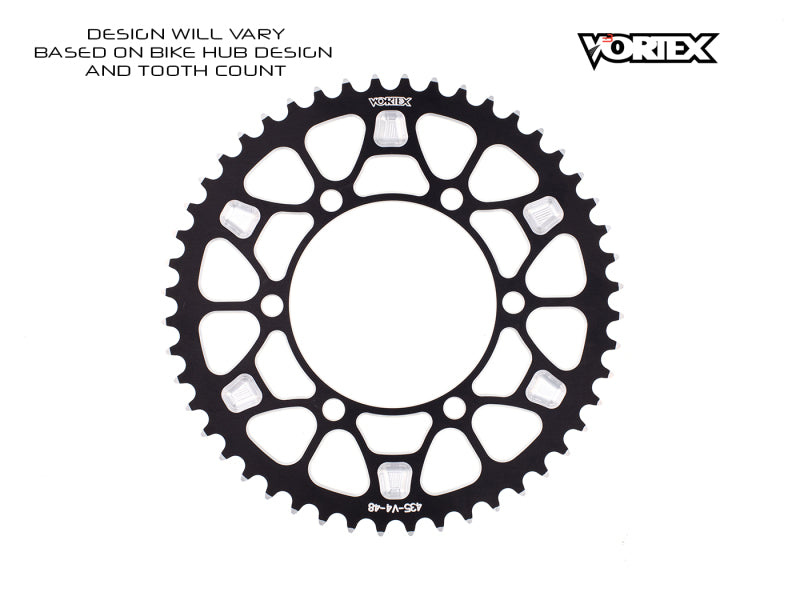 Vortex Racing V4 46 Tooth 520 Rear Sprocket - Black