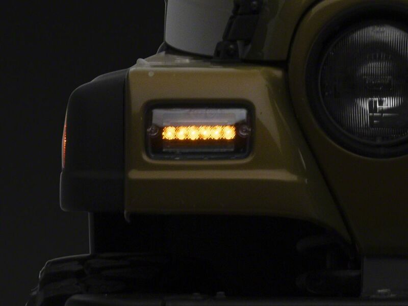 Raxiom 97-06 Jeep Wrangler TJ Axial Series LED Sequential Cornering Lights- Clear