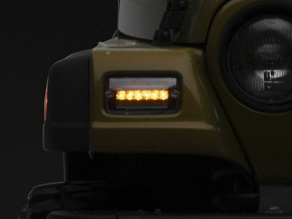 Raxiom 97-06 Jeep Wrangler TJ Axial Series LED Sequential Cornering Lights- Clear
