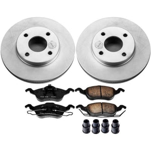 Power Stop 00-04 Ford Focus Front Z17 Evolution Geomet Coated Brake Kit