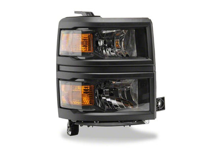 Raxiom 14-15 Chevrolet Silverado 1500 OE Style Headlights/ Black Trim- Black - Clear Lens