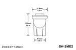 Diode Dynamics 194 LED Bulb SMD2 LED - Cool - White (Single)