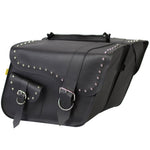 Willie & Max Universal Ranger Studded Large Slant Saddlebags (16 in L x 11 in H x 6.5 in W) - Black