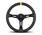 Momo MOD08 Steering Wheel 350 mm -  Black Leather/Black Spokes/1 Stripe