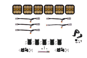 Diode Dynamics SS5 Pro Universal CrossLink 6-Pod Lightbar - Yellow Combo