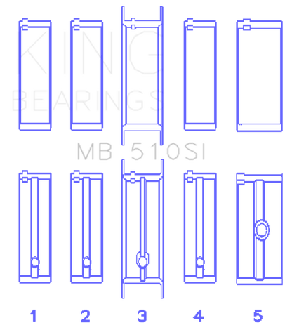 King Engine Bearings Chrysler 360 Main Bearing Set