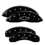 MGP 4 Caliper Covers Engraved Front & Rear With stripes/Dodge Yellow finish black ch