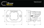 Diode Dynamics Stage Series C1 LED Pod Pro - Yellow Flood Flush ABL Each