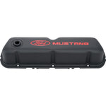 Ford Mustang Logo Black Crinkle Valve Cover