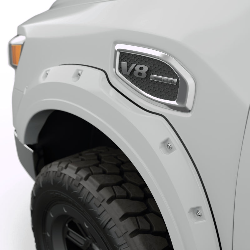 EGR 16+ Nissan Titan XD Bolt-On Look Color Match Fender Flares - Set - Blizzard