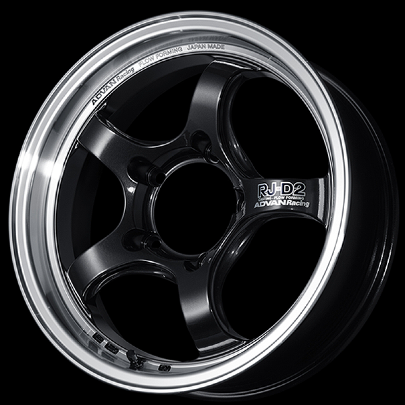 Advan RG-D2 17x7.5 / +30 Offset / 4x98 / 58mm Bore / Machining and Black Gunmetallic