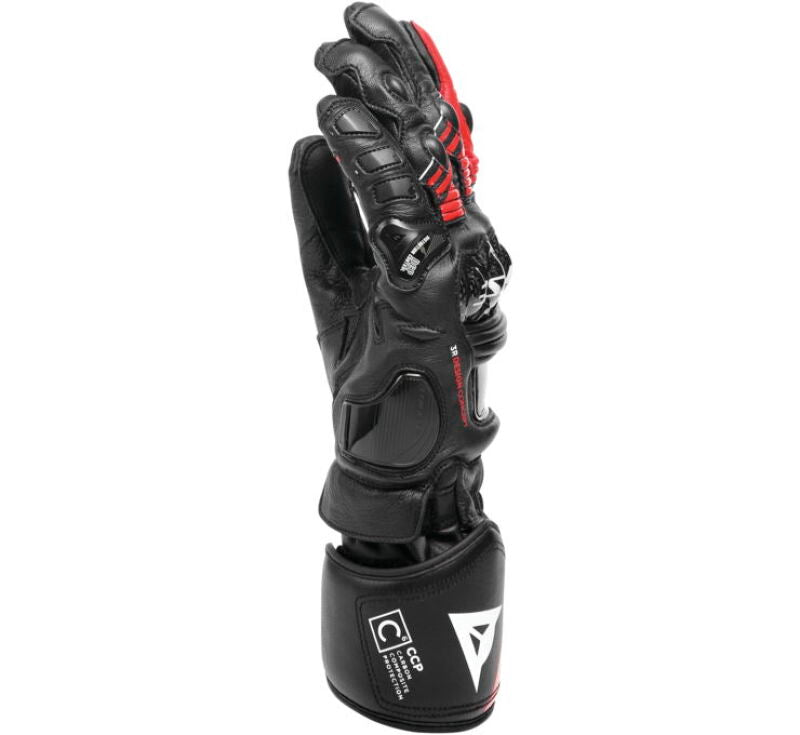 Dainese Druid 4 Leather Gloves Black/Lava-Red/White - Small