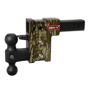 Gen-Y Mega Duty 2in Shank 5in Drop 1.5K TW 10K Hitch w/GH-031 Dual-Ball - Mossy Oak