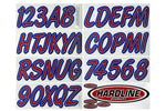 Hardline Boat Lettering Registration Kit 3 in. - 400 Red/Purple