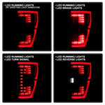 Spyder 21-23 Ford F150 (Halogen w/ Blind Spot) Full LED Tail Lights - Black (ALT-YD-FF15021HALBS-BK)