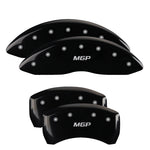 MGP Front set 2 Caliper Covers Engraved Front Oval logo/Ford Black finish silver ch