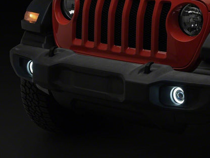 Raxiom 18-26 Jeep Wrangler JL LED Fog Lights with Amber Turn Signal