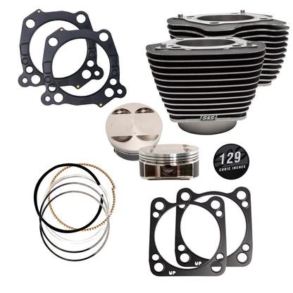 S&S Cycle 2017+ M8 Models 129in Big-Bore Kit 4.375in Stroke Highlighted Cylinders