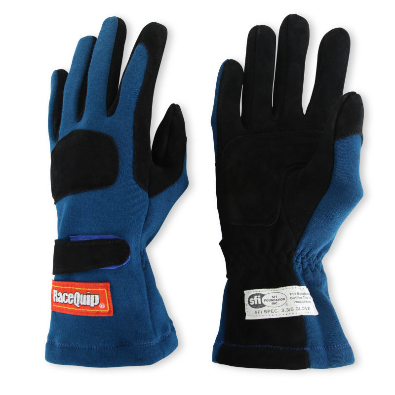 RaceQuip Blue 2-Layer SFI-5 Glove - Large
