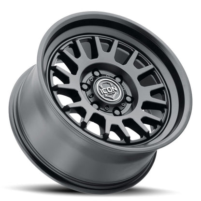 ICON Anza 17x8.5 5x150 25mm Offset 5.75in BS - Satin Black Wheel