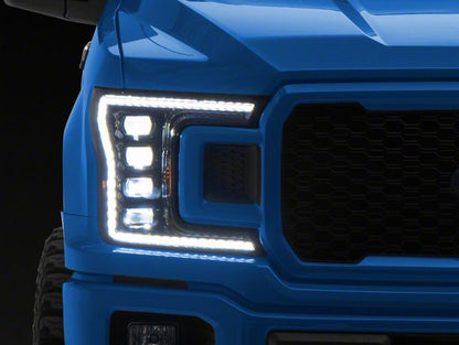 Raxiom 18-20 Ford F-150 CXR Series V2 LED Headlights- Black Housing- Clear Lens