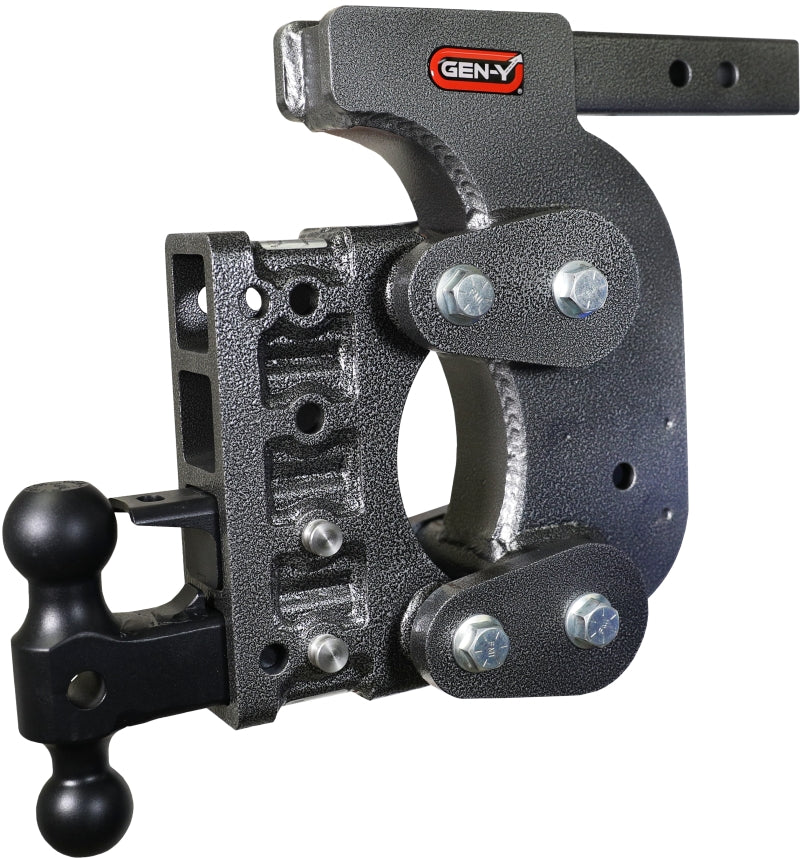 Gen-Y The Boss Torsion-Flex 2in Shank 12.5in Drop 16K Hitch w/GH-051 Dual-Ball/Pintle Lock/Stab Kit