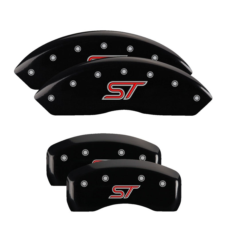 MGP 4 Caliper Covers Engraved Front & Rear ST Black finish silver ch