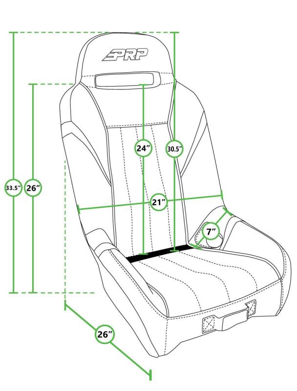 PRP GT/S.E. Suspension Seats Kit for Honda Talon (Pair) - Black