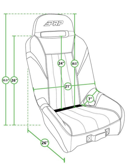 PRP GT/S.E. Suspension Seats Kit for Can-Am Maverick X3 (Pair) - Black & Gray