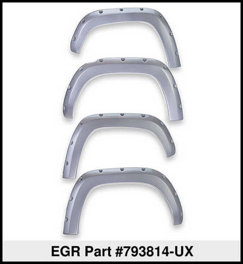 EGR 11-15 Ford Super Duty Bolt-On Look Color Match Fender Flares - Set - Ingot Silver